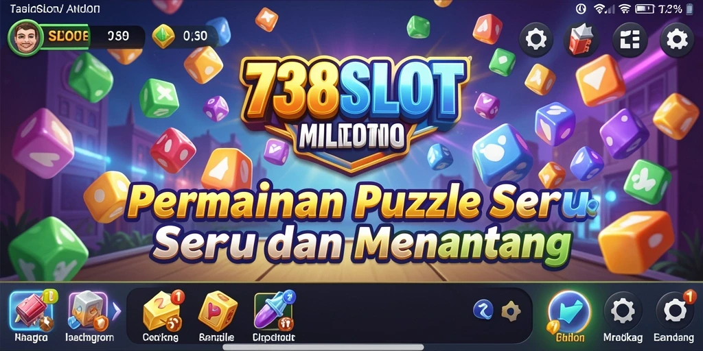 Screenshot gameplay 738SLOT menampilkan suasana mendebarkan dalam permainan Puzzle.