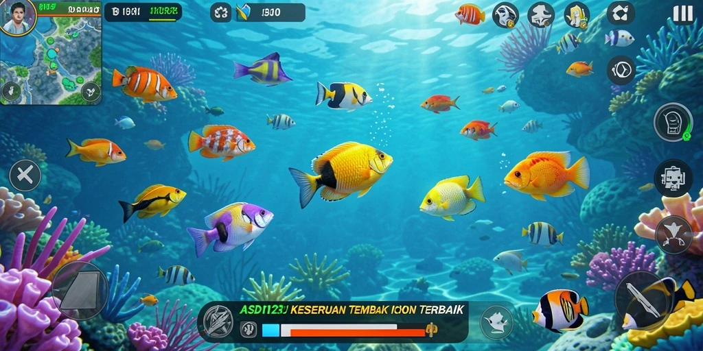 Screenshot gameplay Tembak Ikan yang penuh aksi.