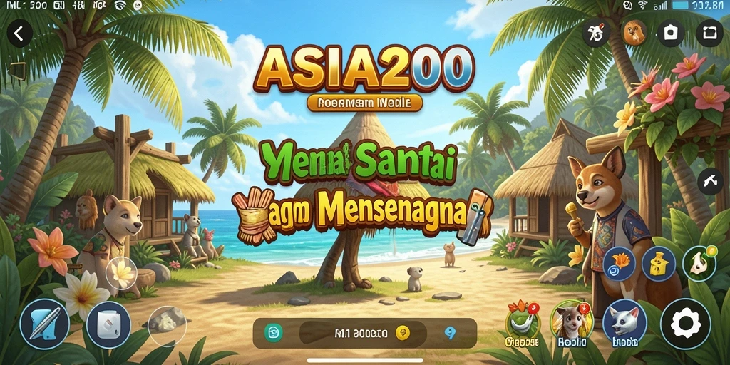 Tampilan gameplay <strong>ASIA200</strong> yang ceria dan menarik.