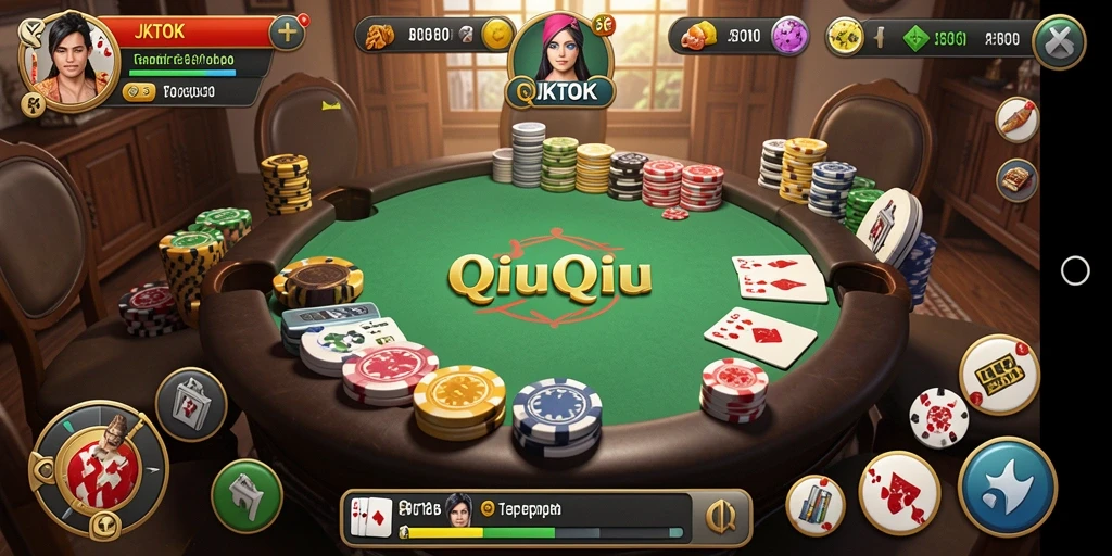 Gameplay seru QiuQiu di JKTOK dengan tampilan menarik.