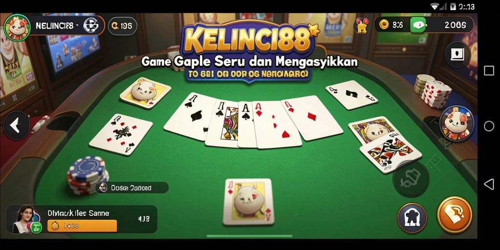Screenshot KELINCI88 menampilkan gameplay seru Gaple.