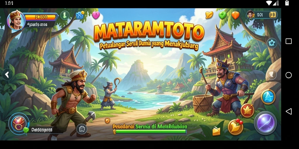 Tampilan gameplay seru di dunia petualangan MATARAMTOTO.
