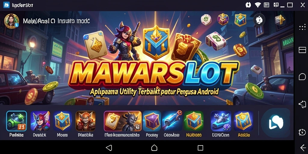 Tampilan utama MAWARSLOT dengan fitur utilitas yang luar biasa.