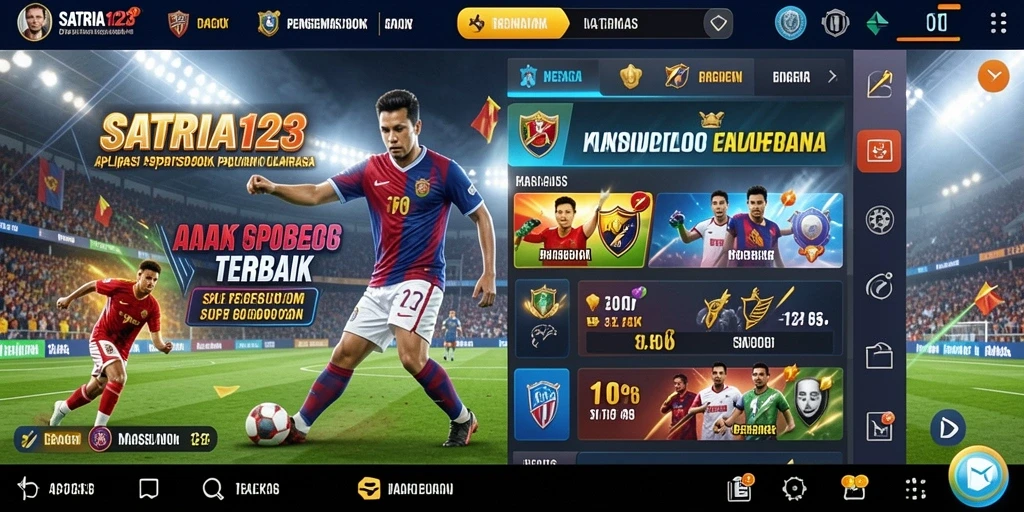 Tampilan gameplay SATRIA123 dengan antarmuka sportsbook yang menarik.