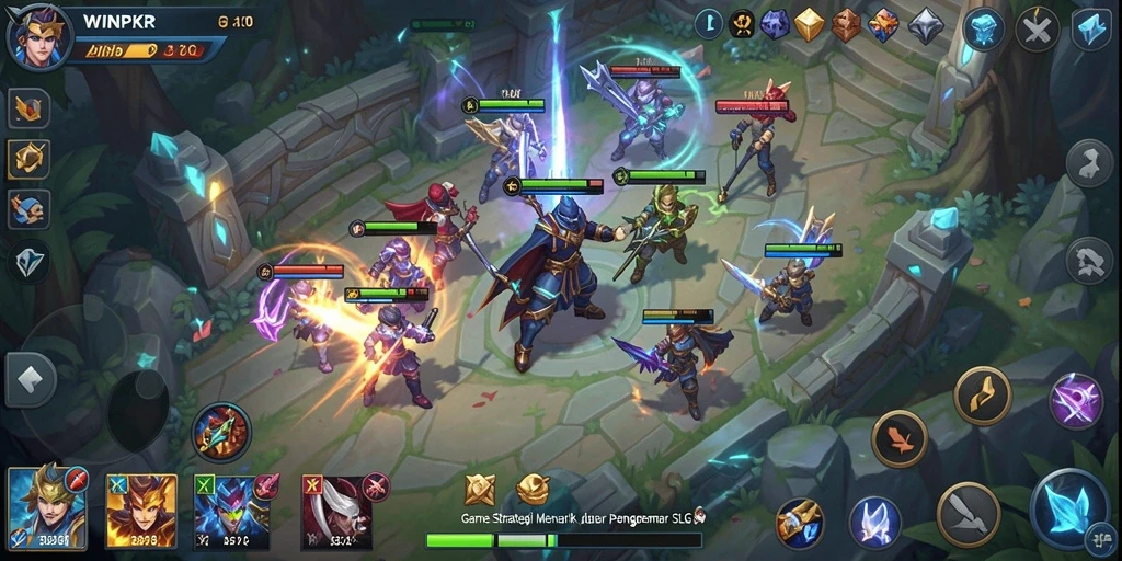 Menunjukkan pertempuran seru dalam gameplay <strong>WINPKR</strong> yang menantang.